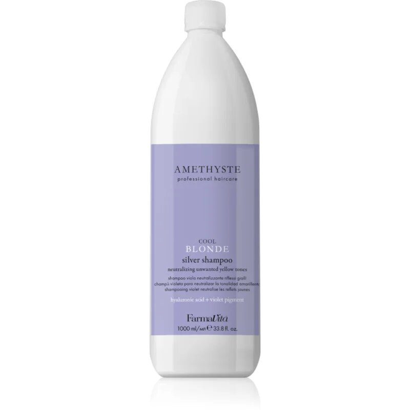 FarmaVita Amethyste Cool Blonde vijoličen šampon za blond lase in lase s prameni 1000 ml