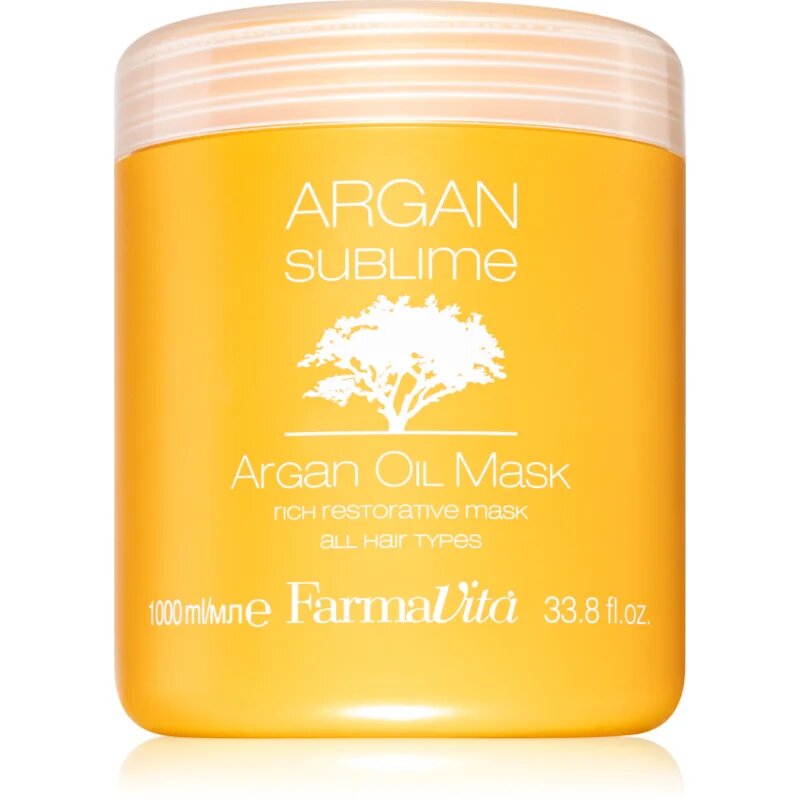 FarmaVita Argan Sublime regeneracijska in vlažilna maska za lase 1000 ml