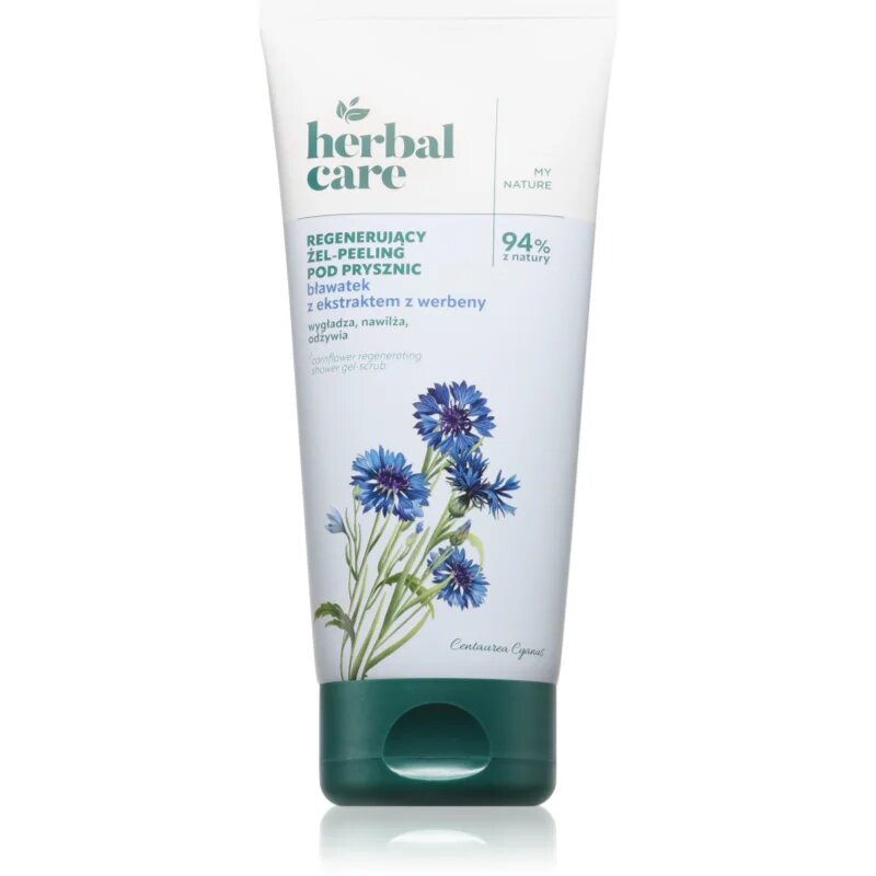 Farmona Herbal Care Cornflower Regenerating Shower Gel-Scrub gel za prhanje s piling učinkom 200 ml
