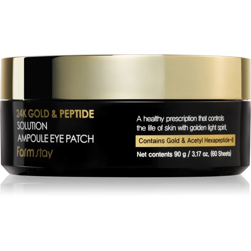 Farmstay 24K Gold & Peptide Solution maska za oči 60 kos