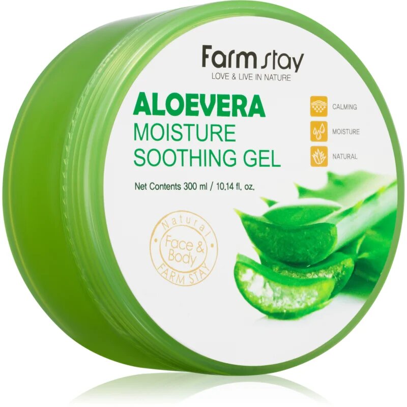 Farmstay Aloe pomirjajoči vlažilni gel za obraz telo in lase 300 ml