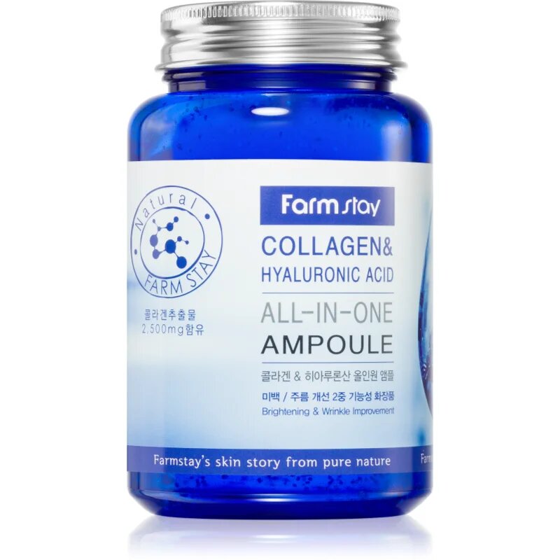 Farmstay Collagen & Hyaluronic Acid All-In-One Ampoule vitalizacijski serum za obraz 250 ml