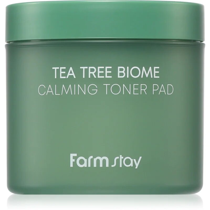 Farmstay Tea Tree Biome tonizirajoče blazinice za pomiritev kože 140 ml