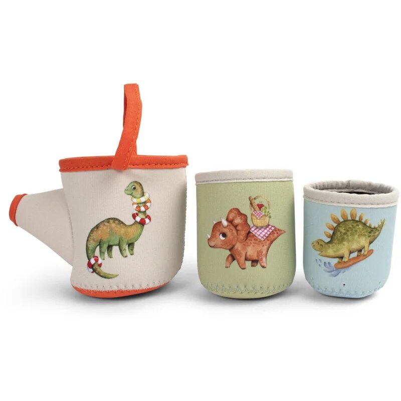 FILIBABBA Neoprene Bath Toys Dino Activity Cups igrača za v vodo 6m+ 3 kos