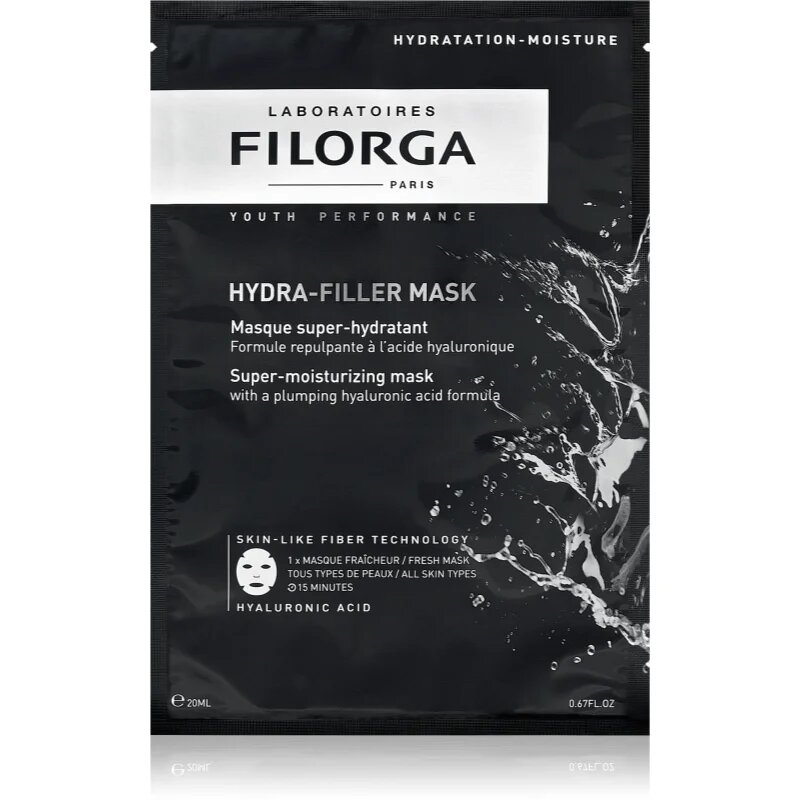 FILORGA HYDRA-FILLER MASK vlažilna maska za obraz z gladilnim učinkom 1 kos