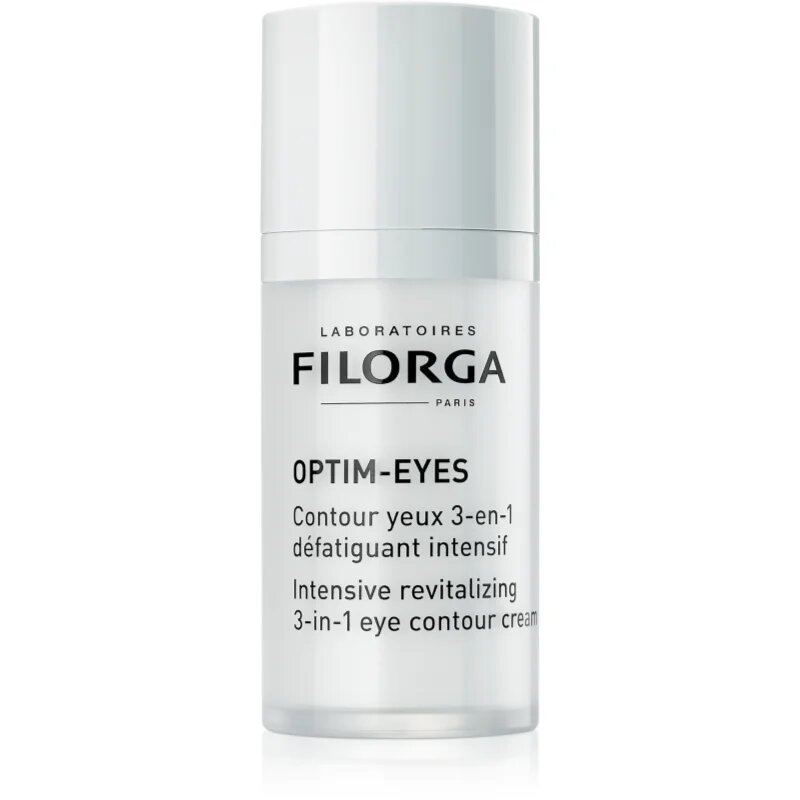FILORGA OPTIM-EYES nega za predel okoli oči proti gubam zabuhlosti in temnim kolobarjem 15 ml