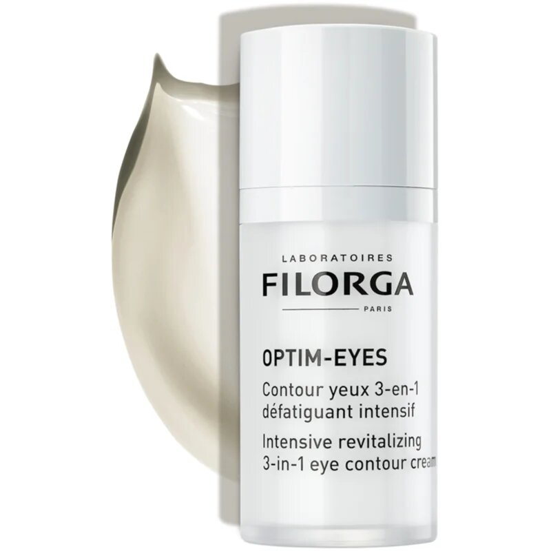FILORGA OPTIM-EYES nega za predel okoli oči proti gubam zabuhlosti in temnim kolobarjem 15 ml