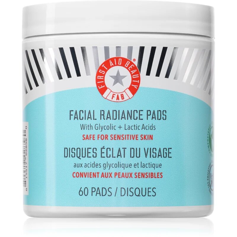 First Aid Beauty Facial Radiance Pads eksfoliacijske blazinice za posvetlitev in zgladitev kože 60 kos