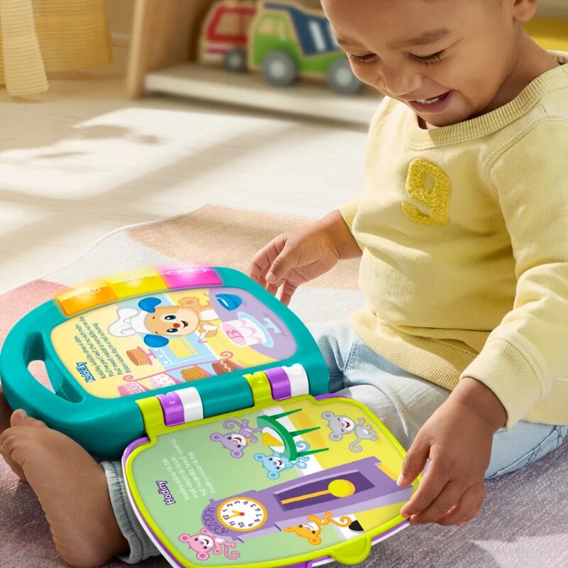 Fisher-Price Musical Book Czech Version kontrastna izobraževalna knjiga 1 kos
