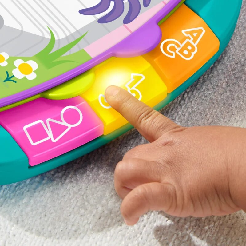 Fisher-Price Musical Book Czech Version kontrastna izobraževalna knjiga 1 kos