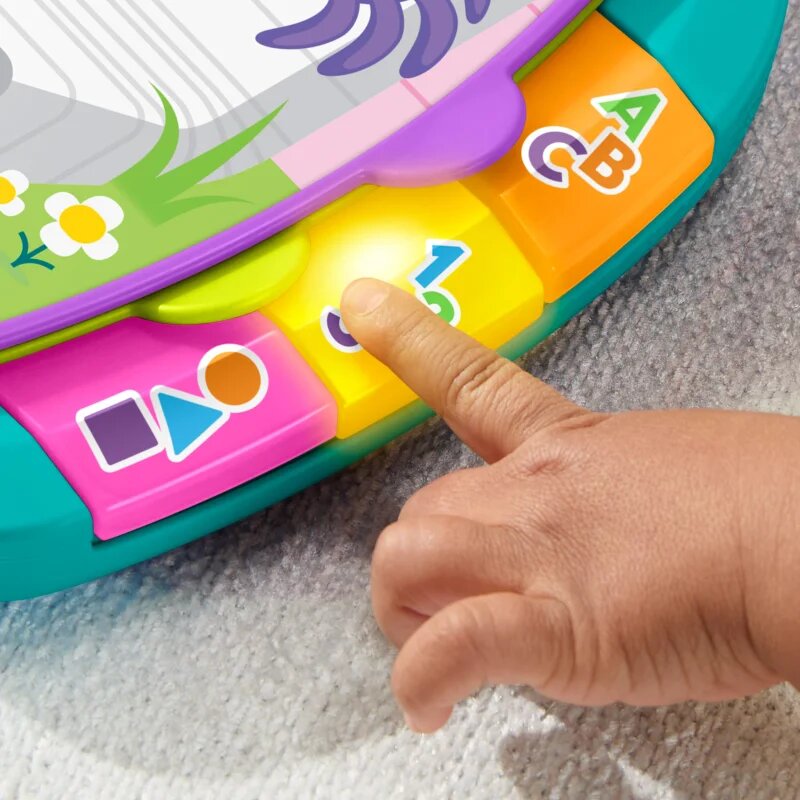 Fisher-Price Musical Book Czech Version kontrastna izobraževalna knjiga 1 kos