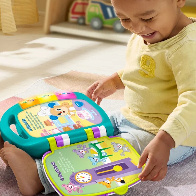 Fisher-Price Musical Book Czech Version kontrastna izobraževalna knjiga 1 kos