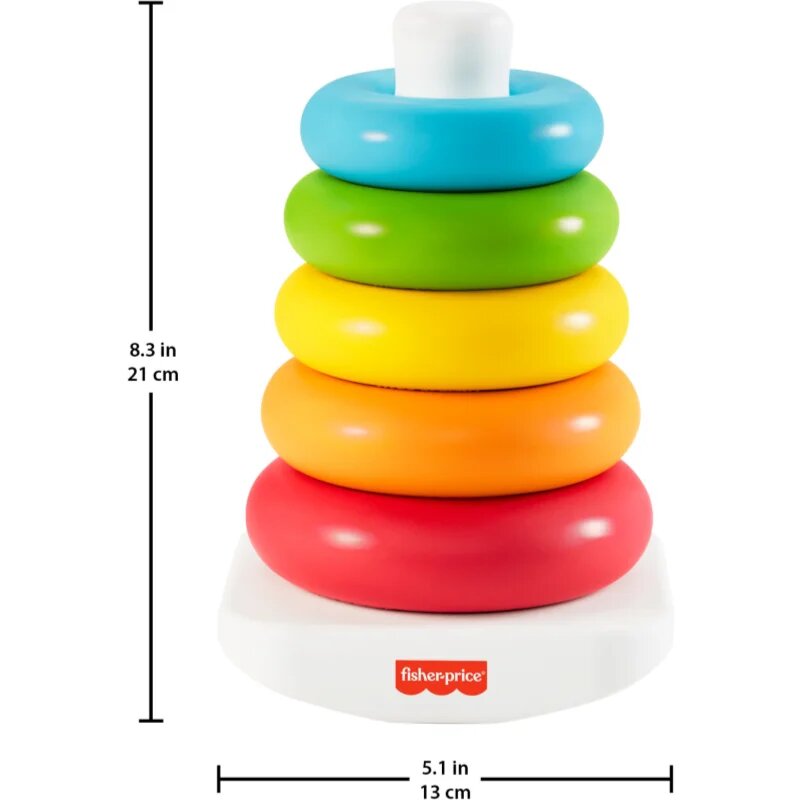 Fisher-Price Rock-A-Stack Rings zložljivi stolp 1 kos