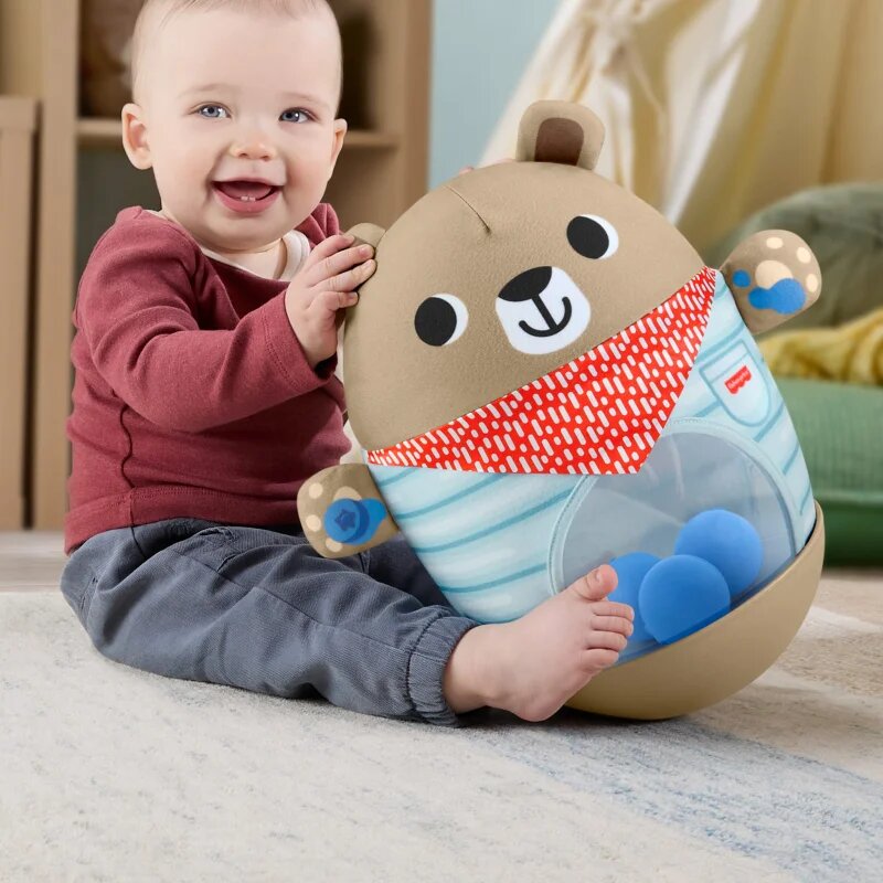 Fisher-Price Roly-Poly Activity Toy Bear gugajoča igračka 1 kos