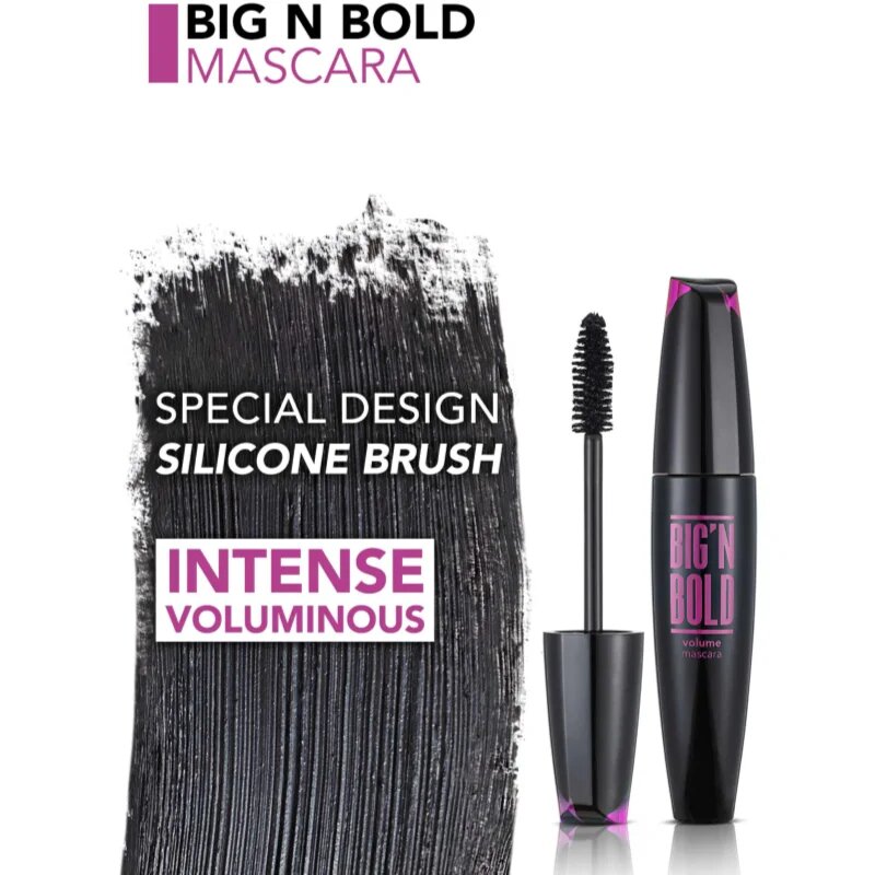 flormar Big'n Bold Volume vodoodporna maskara za volumen 15 ml
