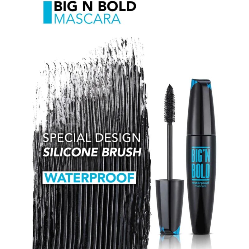 flormar Big'n Bold Waterproof vodoodporna maskara za podaljšanje trepalnic 15 ml