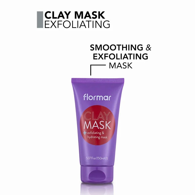flormar Clay Mask eksfoliacijska čistilna maska za obraz z ilovico 150 ml