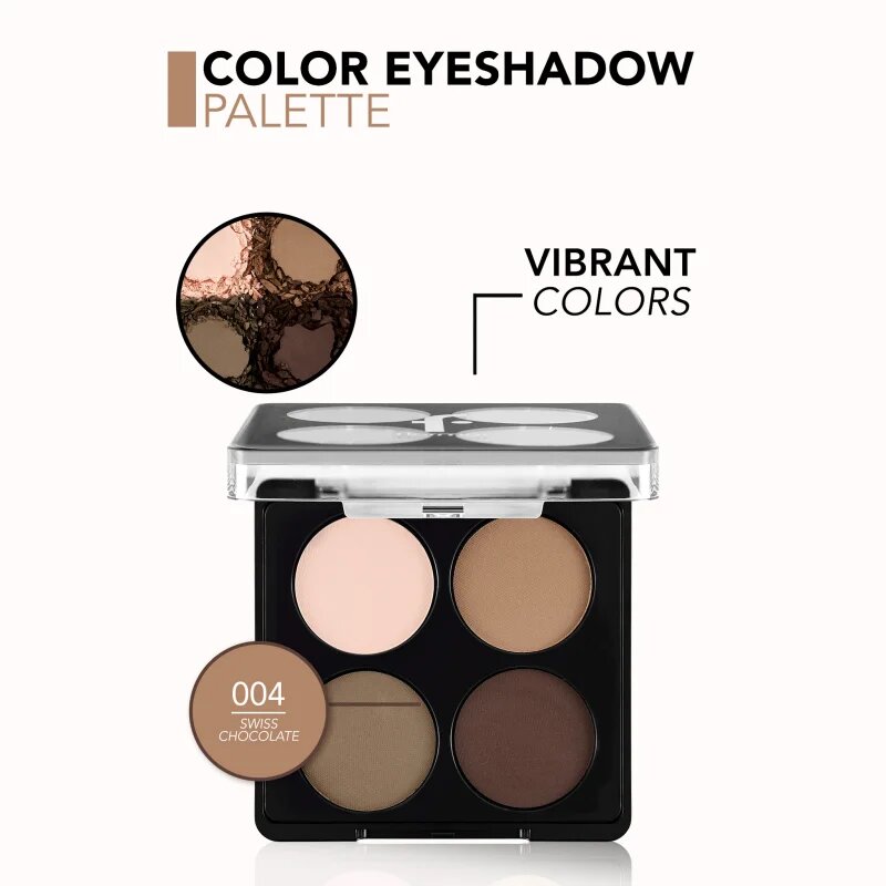 flormar Color Eyeshadow Palette paleta senčil za oči odtenek 004 Swiss Chocolate 6 g