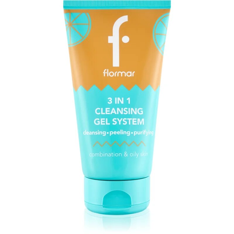 flormar Combination & Oily Skin 3in1 Cleansing Gel čistilni gel 3 v 1 za mastno in mešano kožo 150 ml