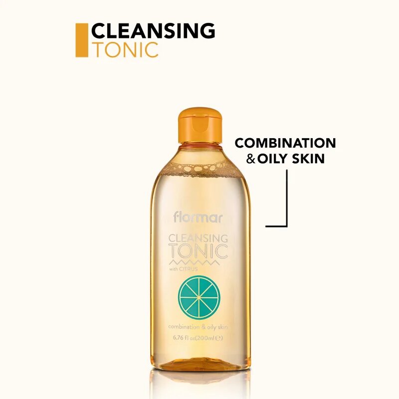 flormar Combination & Oily Skin Cleansing Tonic globinsko čiístilni tonik za mastno in mešano kožo 200 ml