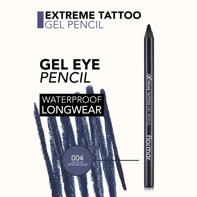 flormar Extreme Tattoo Gel Pencil vodoodporni gel svinčnik za oči odtenek 04 Intense Blue 1.2 g