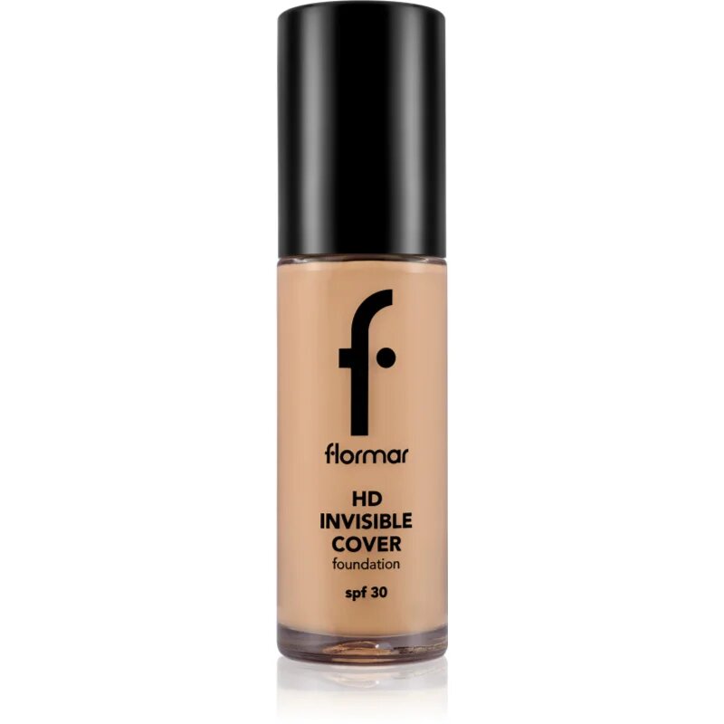 flormar HD Invisible Cover Foundation lahki tekoči puder s posvetlitvenim učinkom SPF 30 odtenek 090 Golden Natural 30 ml
