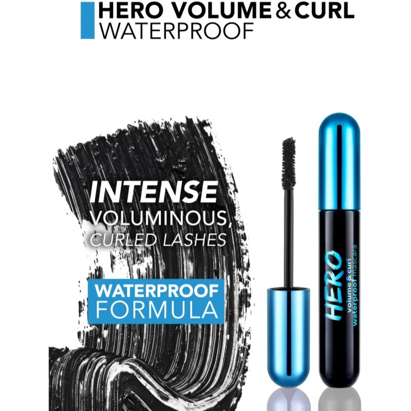 flormar Hero Waterproof vodoodporna maskara za volumen odtenek Black 10 ml