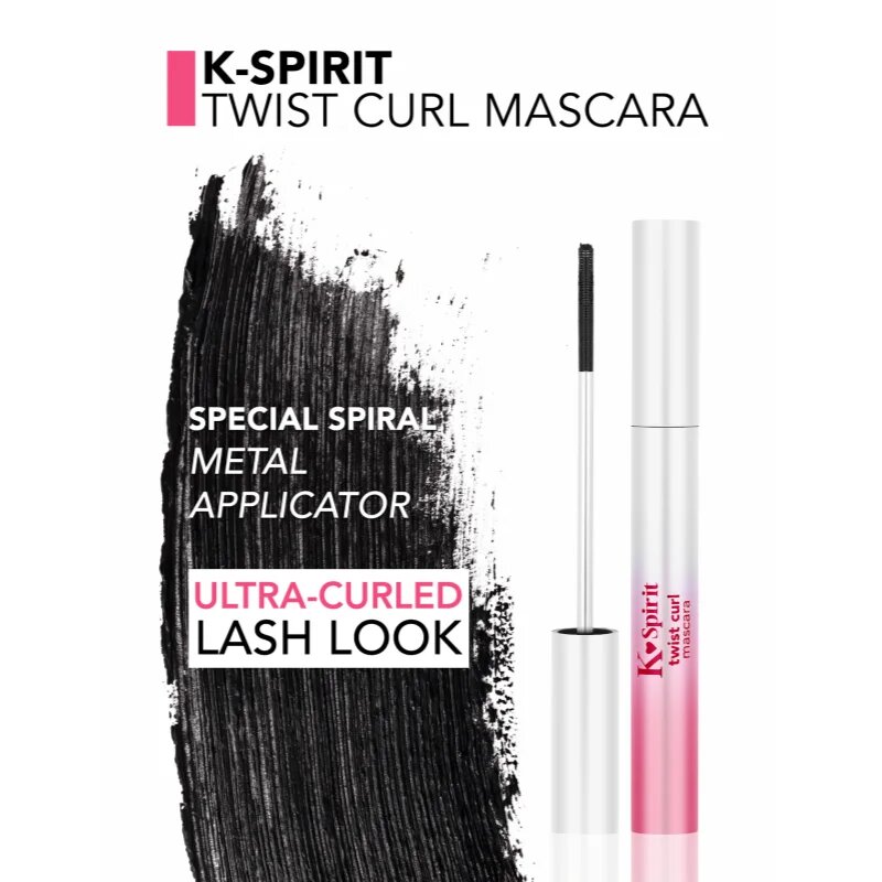 flormar K-Spirit Twist Curl Mascara maskara za volumen dolžino in ločevanje trepalnic 7 ml