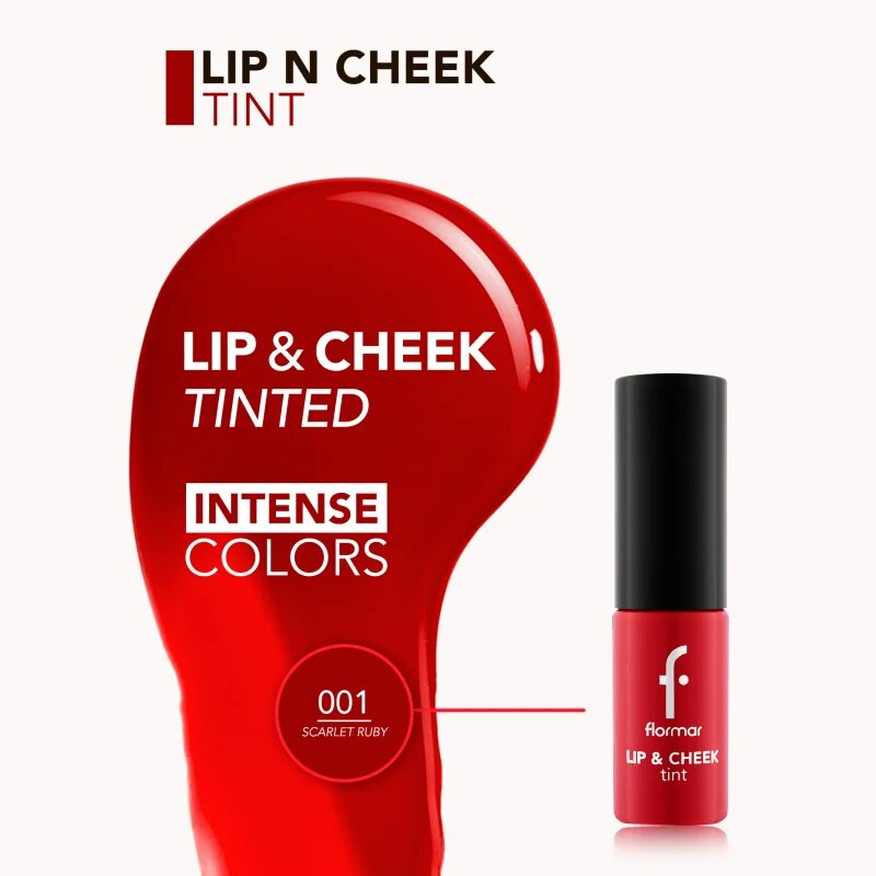 flormar Lip & Cheek Tint tekoče rdečilo za ustnice in lica odtenek 001 Scarlet Ruby 6.7 ml