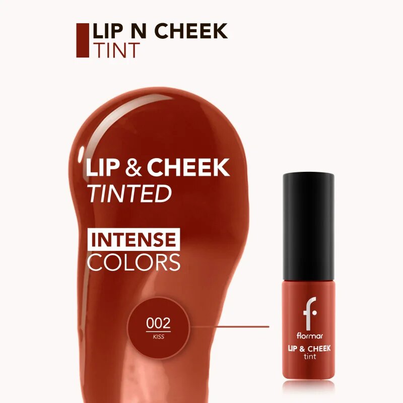 flormar Lip & Cheek Tint tekoče rdečilo za ustnice in lica odtenek 002 Kiss Lip&Cheek 6.7 ml