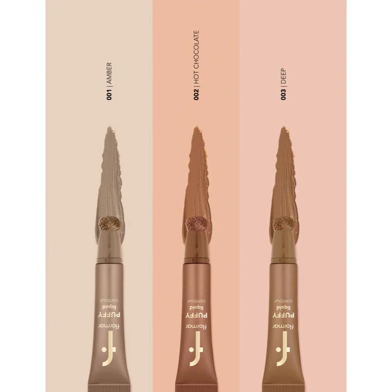 flormar Puffy Liquid Contour krema za konture z aplikatorjem odtenek 001 Amber 12 ml