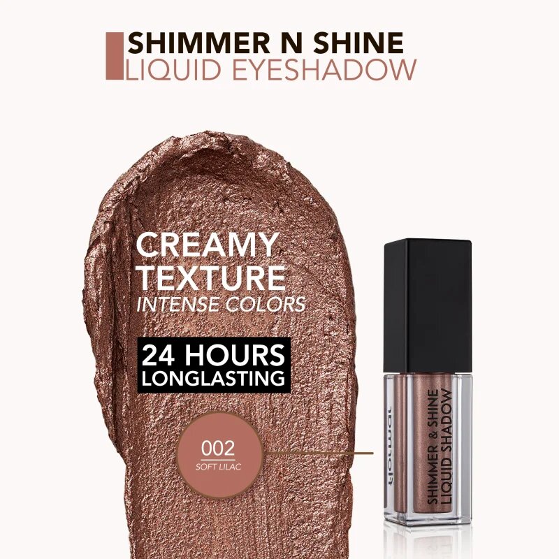 flormar Shimmer & Shine Liquid Shadow bleščeča tekoča senčila za oči odtenek 02 Soft Lilac 45 ml