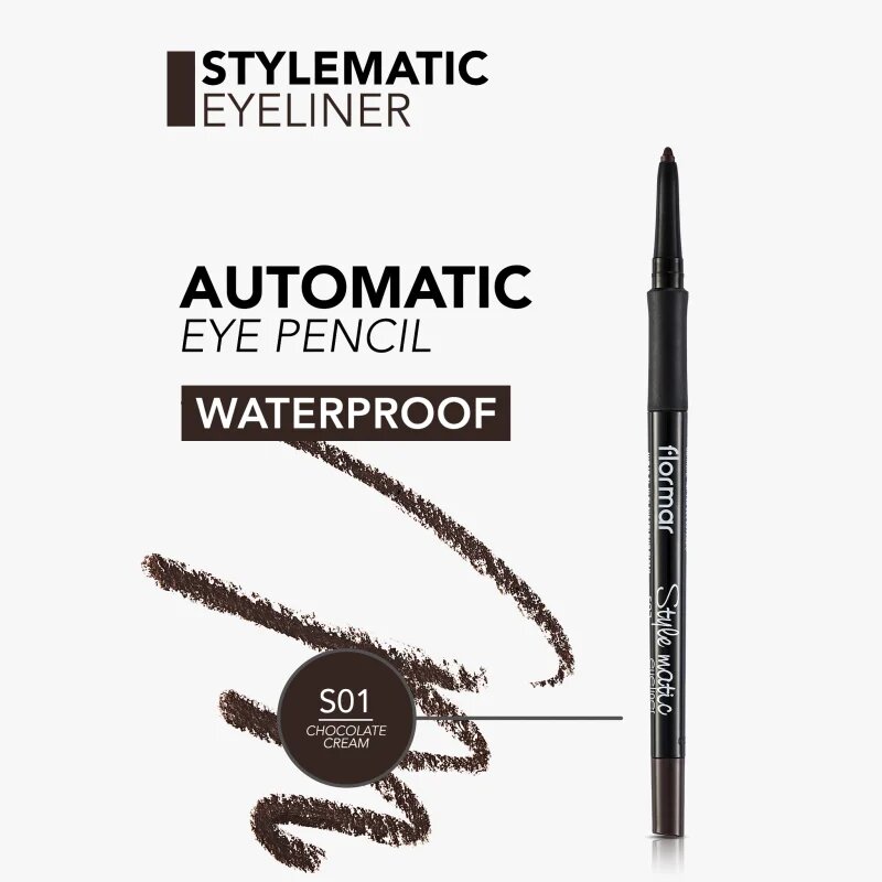 flormar Style Matic Eyeliner vodoodporni svinčnik za oči odtenek S01 Chocolate Cream 0.35 g