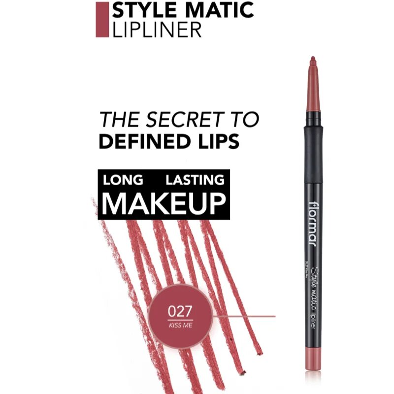 flormar Style Matic Lipliner mat svinčnik za ustnice vodoodporna odtenek 27 KISS ME 0.35 g