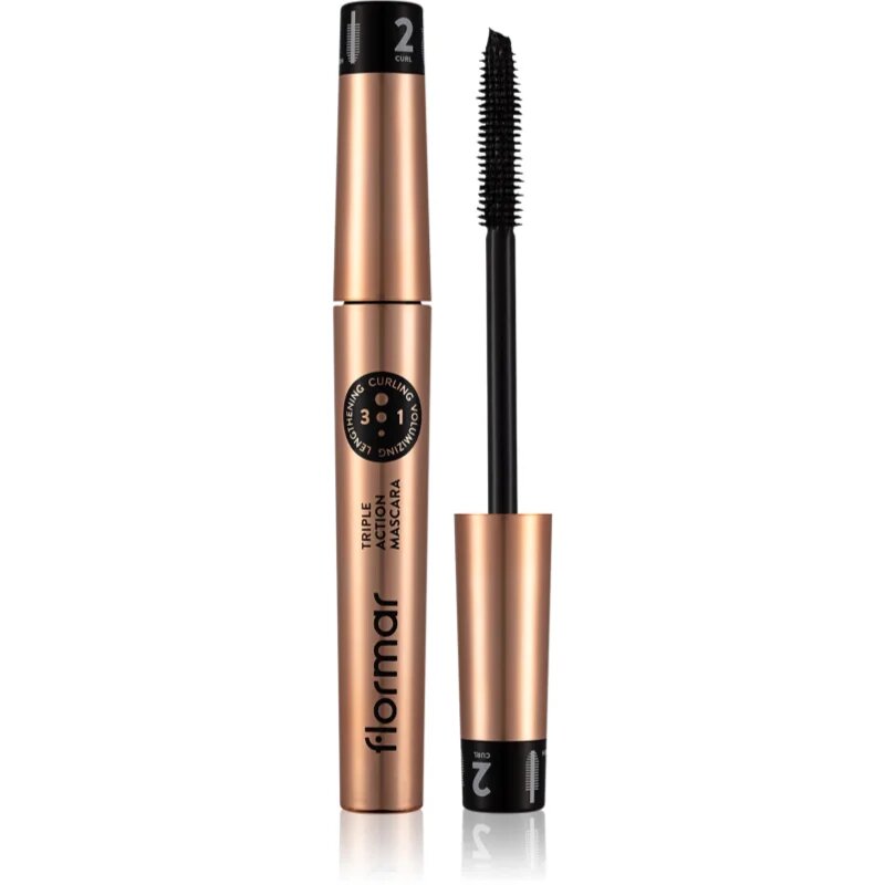 flormar Triple Action Mascara hranilna maskara 3v1 8 ml