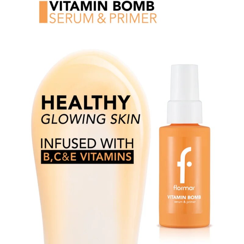 flormar Vitamin Bomb Serum&Primer serum za osvetljevanje z vitamini B C E 30 ml