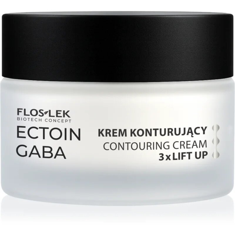 FlosLek Laboratorium Ectoin Gaba Contouring Face Cream 3xLift Up lifting krema za glajenje poteze obraza 50 ml