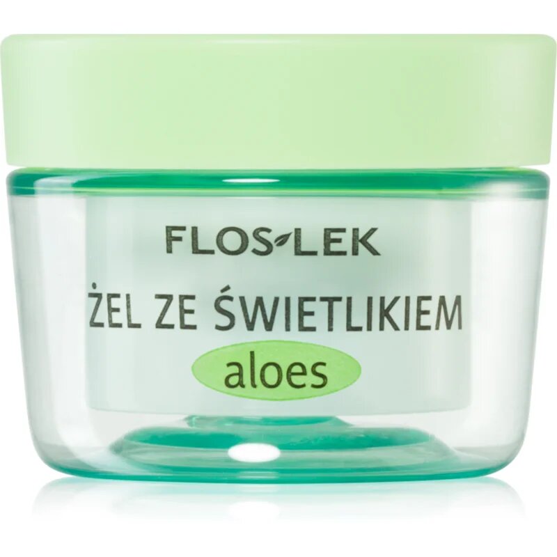 FlosLek Laboratorium Eye Care gel za predel okoli oči s smetilko in aloe vero 10 g