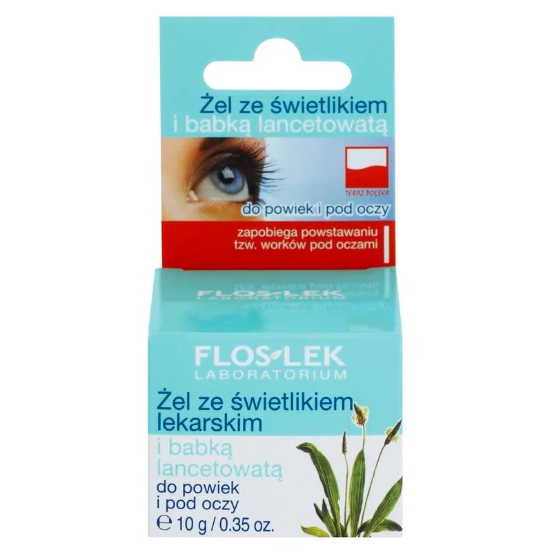 FlosLek Laboratorium Eye Care gel za predel okoli oči s trpotcem in smetilko 10 g