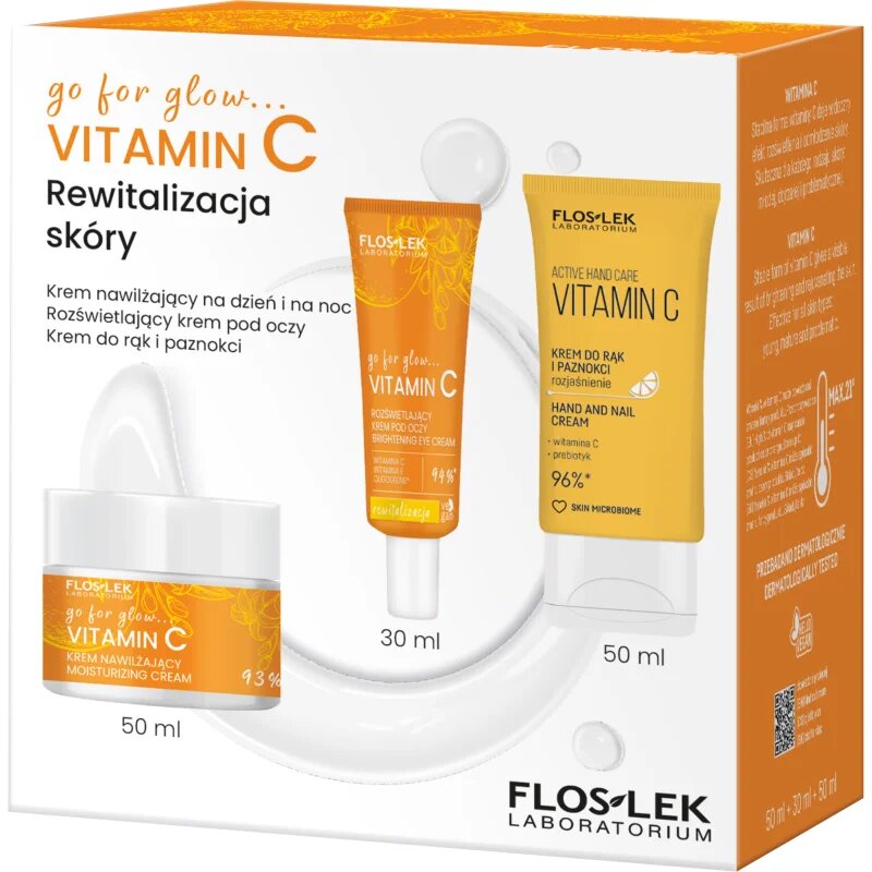 FlosLek Laboratorium Go For Glow Vitamin C darilni set z revitalizacijskim učinkom