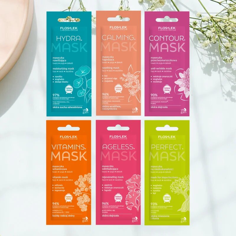 FlosLek Laboratorium Hello beauty! Set darilni set za nanos maske za obraz
