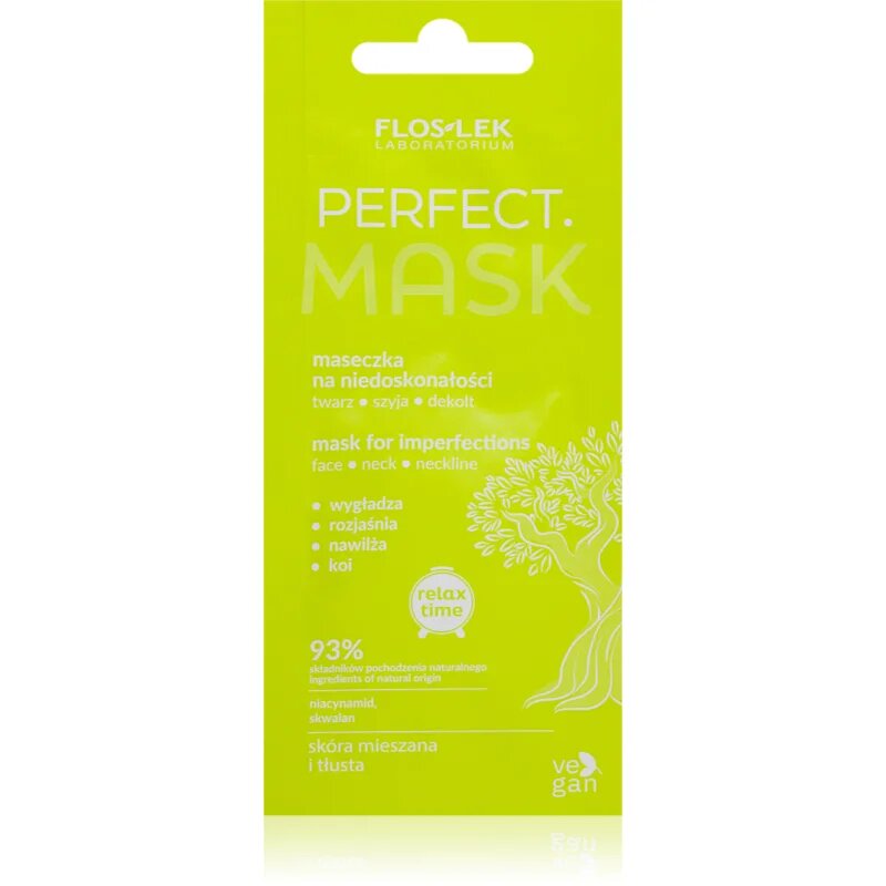 FlosLek Laboratorium Perfect čistilna maska za obraz za kožo z nepravilnostmi 6 ml