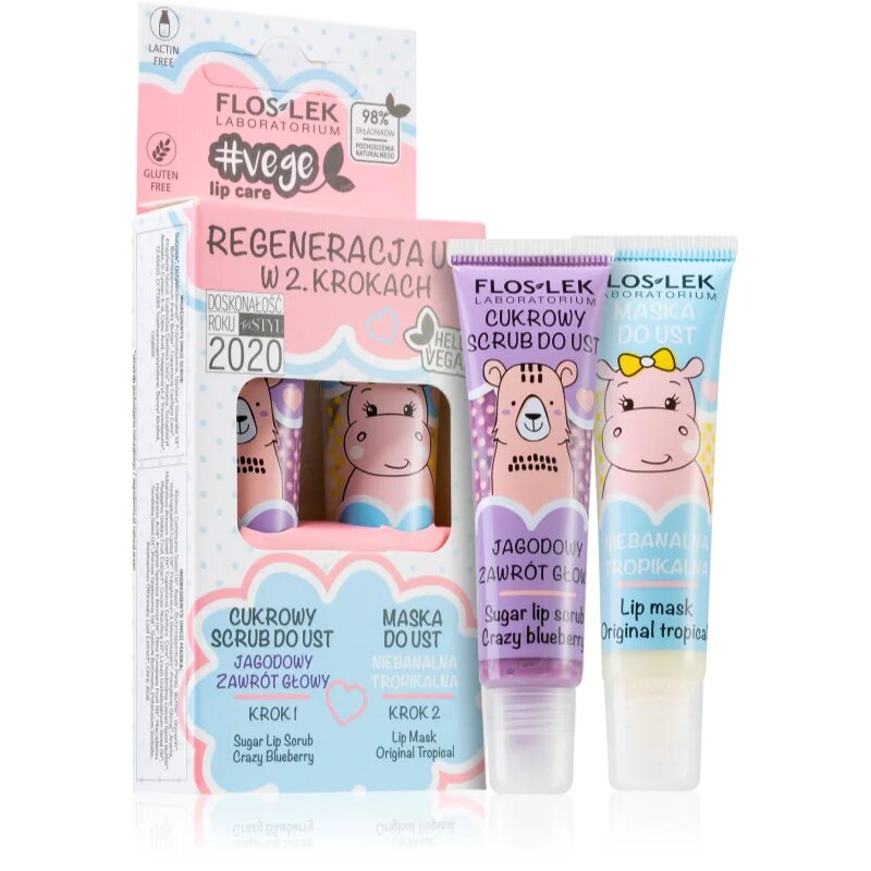 FlosLek Laboratorium Vege Lip Care darilni set za suhe ustnice