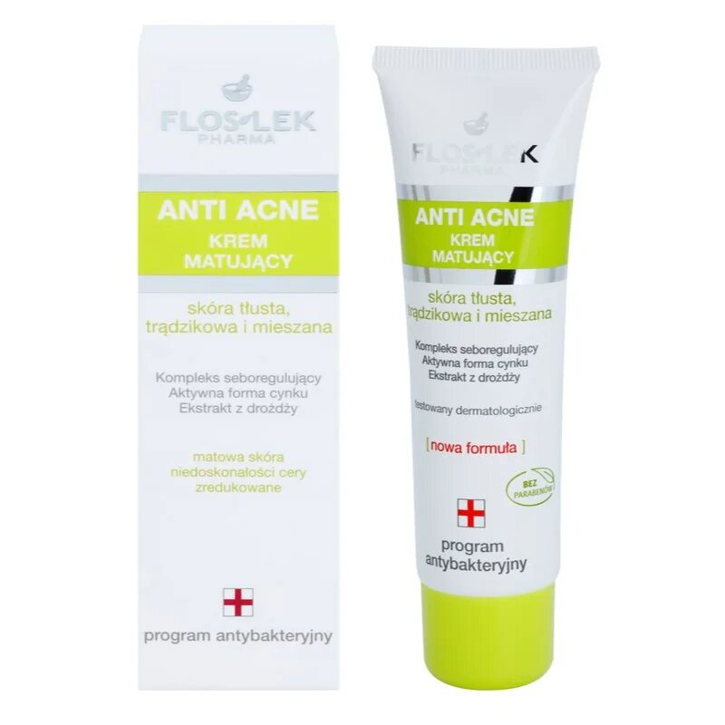 FlosLek Pharma Anti Acne matirajoča krema za mastno in mešano kožo 50 ml