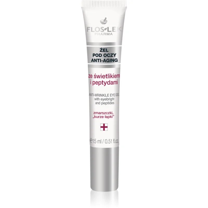 FlosLek Pharma Eye Care gel za predel okoli oči proti gubam 15 ml