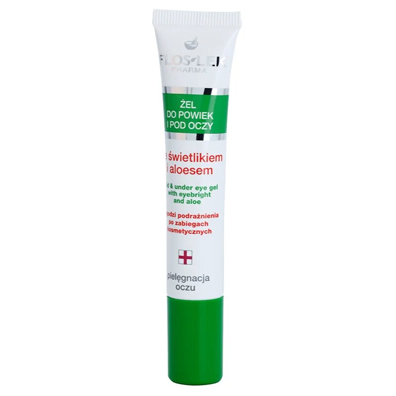 FlosLek Pharma Eye Care gel za predel okoli oči s smetilko in aloe vero 15 ml