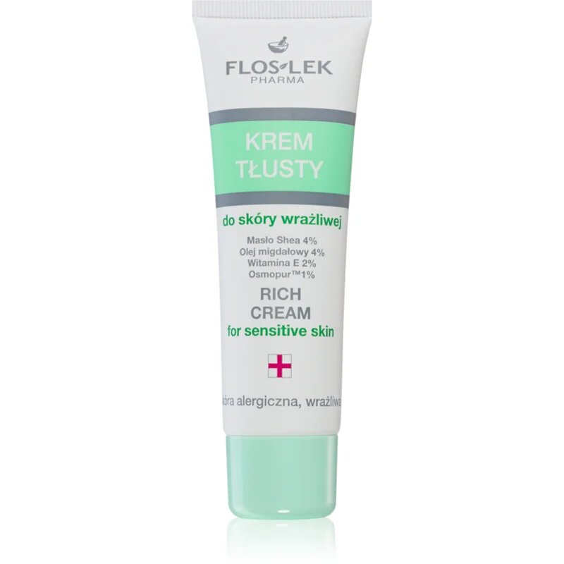 FlosLek Pharma Hypoallergic Line visoko hranilna nočna krema za občutljivo in razdraženo kožo 50 ml