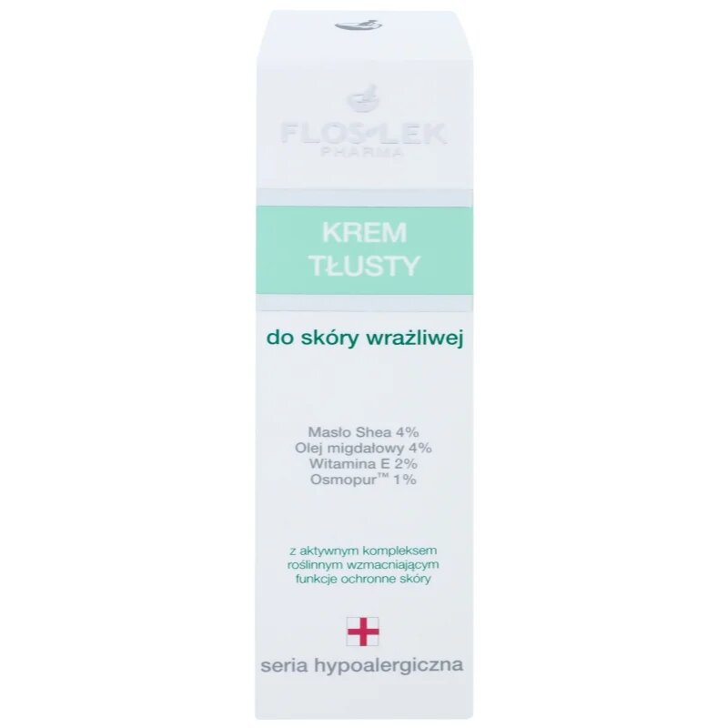 FlosLek Pharma Hypoallergic Line visoko hranilna nočna krema za občutljivo in razdraženo kožo 50 ml