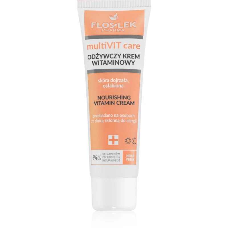 FlosLek Pharma multiVIT care hranilna krema z vitamini 50 ml