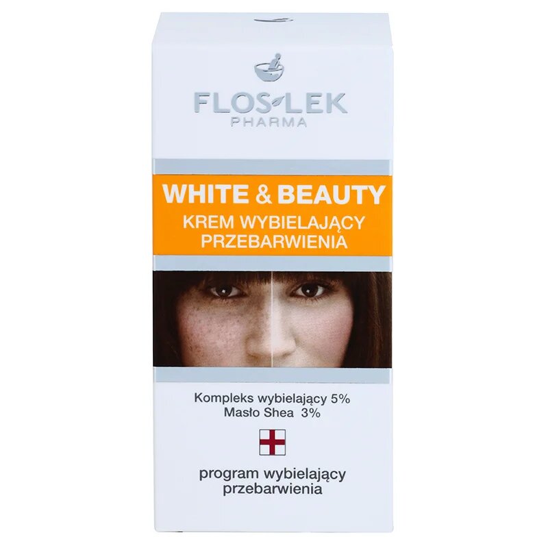 FlosLek Pharma White & Beauty krema za obraz proti pigmentnim madežem 50 ml